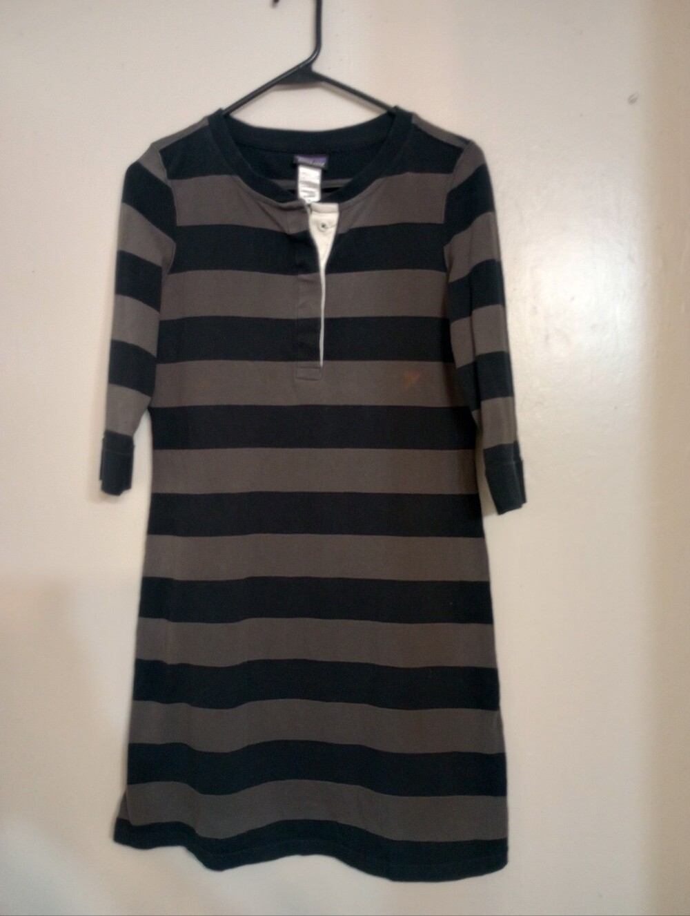 Patagonia Women's Organic Cotton Sender Rugby Henley Stripe Dress